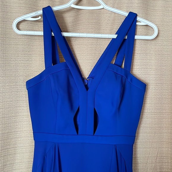 BCBG maxazria bright blue cutout dress - Picture 2 of 7